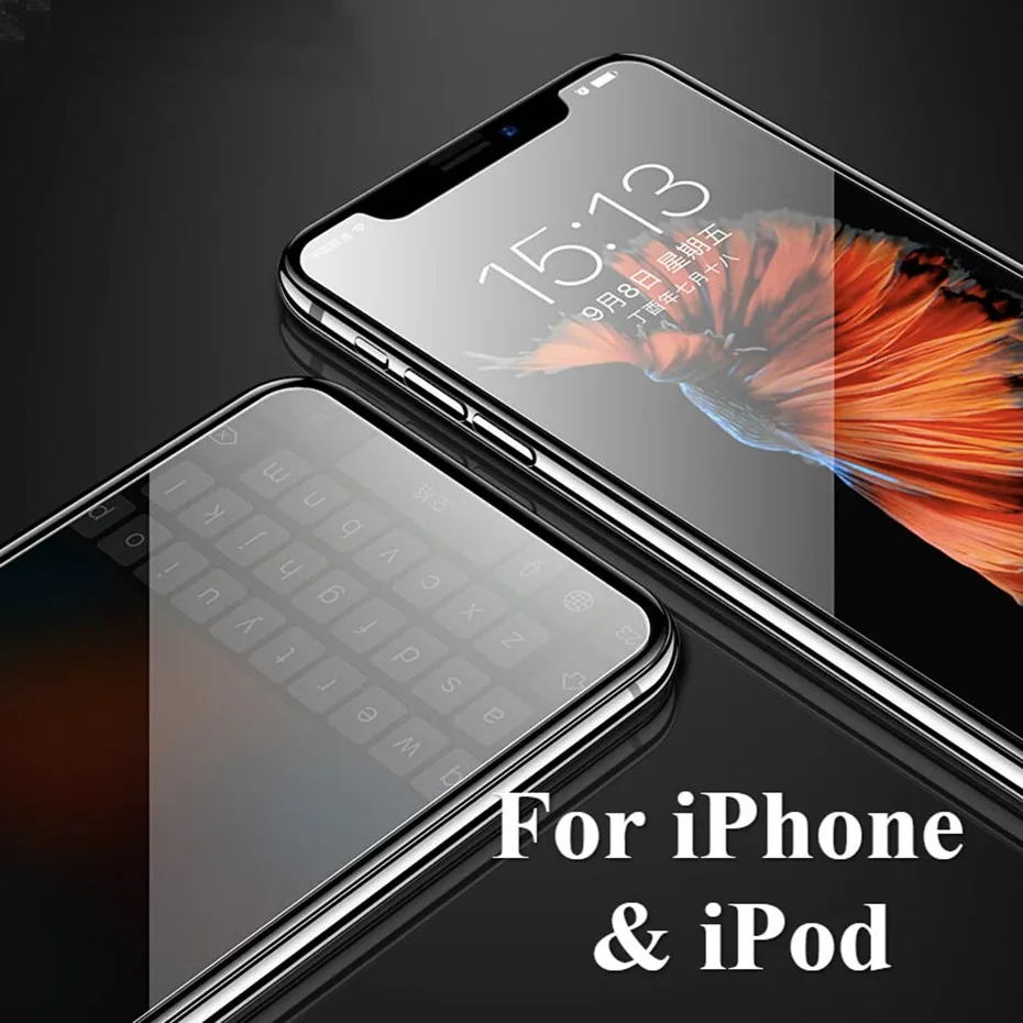 Закаленное стекло для iphone 8 plus 3 шт. Защита экрана iPhone 7 стеклянная пленка X XR XS MAX 6 6s