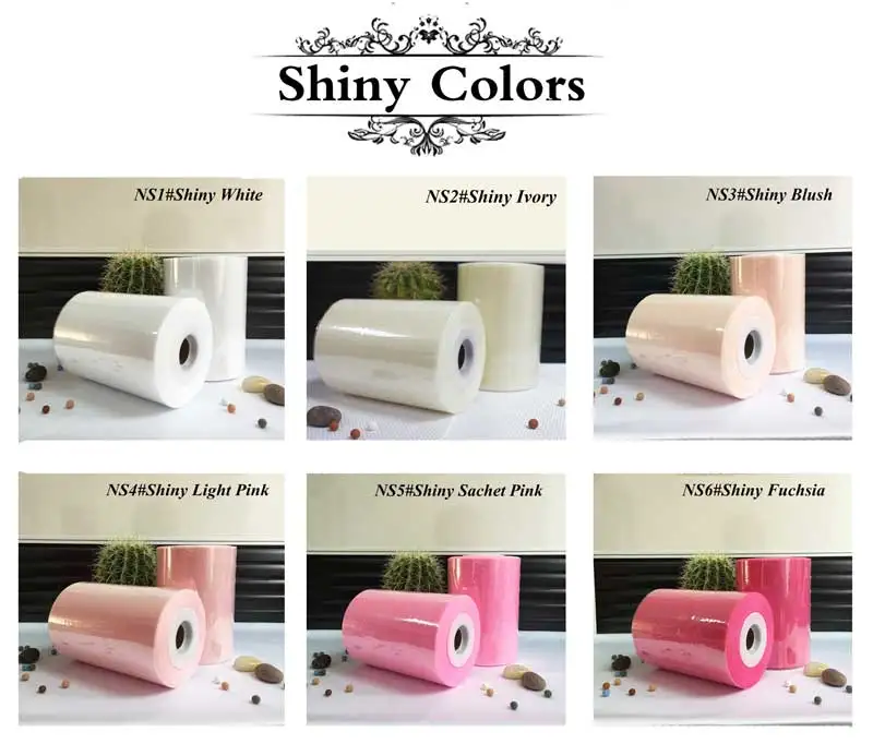 6 inch 15cm 100 Yards Shimmer Tulle Rolls for Craft Wedding or Party Decoration