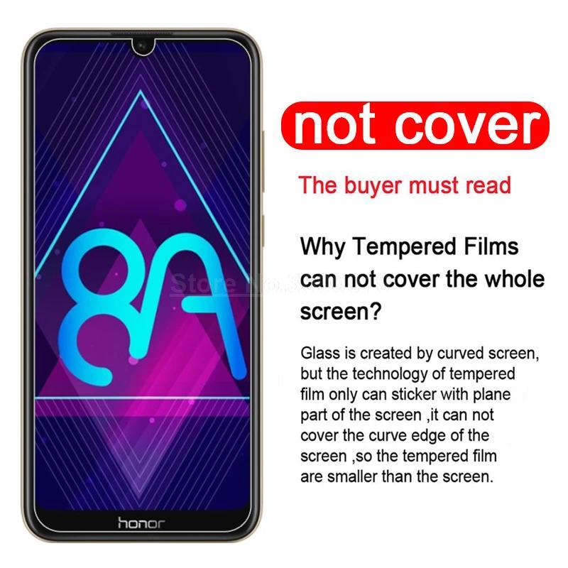 Закаленное стекло для huawei Honor 8A, защита экрана 9 H, Защитное стекло для телефона huawei Honor 8A Honer Honor8a 8 A A8, стекло
