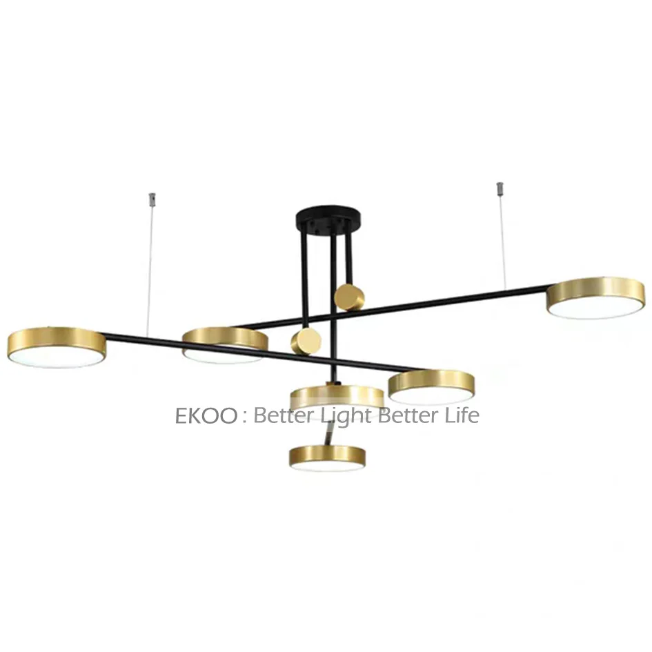 EKOO Золотая медная светодиодная диммируемая Скандинавская Минималистичная