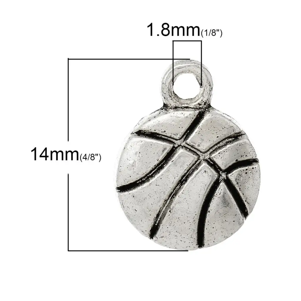 DoreenBeads подвески из цинкового металлического сплава для баскетбола античный