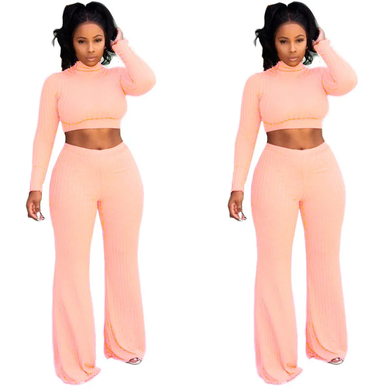 Осенне-зимний комплект из 2 предметов: топ с высоким воротом и длинными рукавами