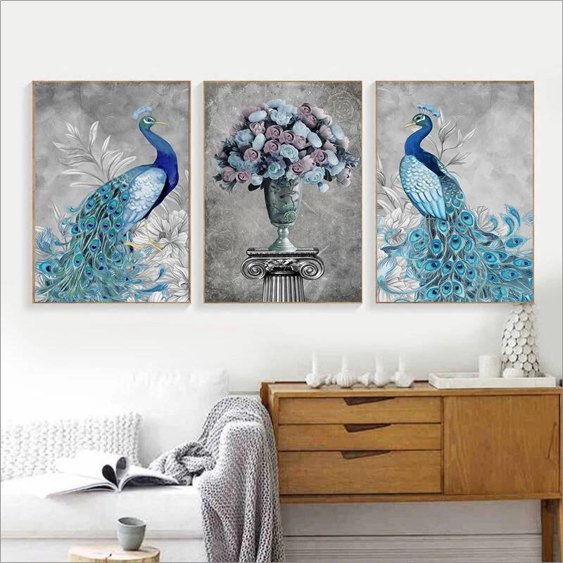 Скандинавская анимационная живопись изображения животных постеры и принты