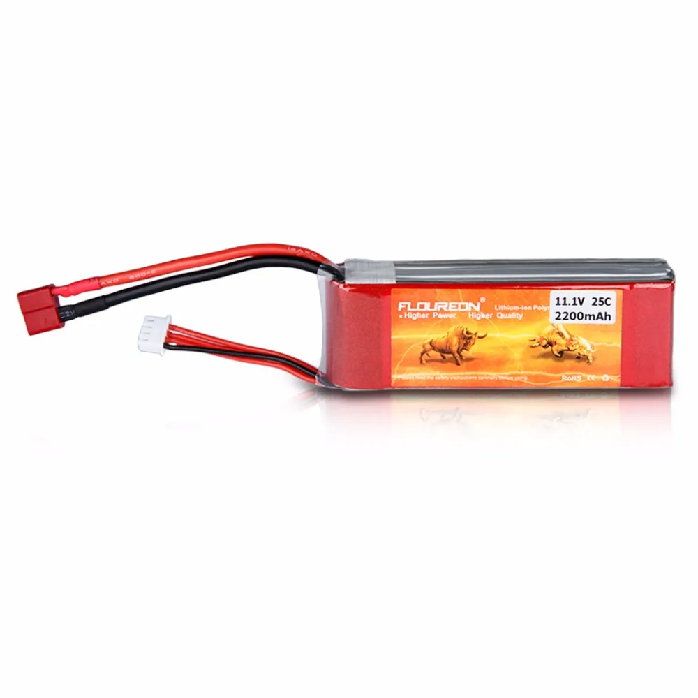 FLOUREON 3S 11,1 V 2200mAh 25C Lipo RC аккумуляторная батарея Deans разъем для радиоуправляемых вертолетов хобби автомобилей литий-полимерная батарея