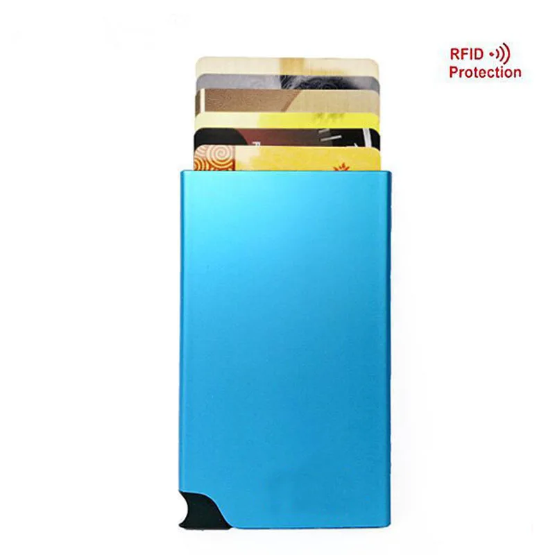 Новый брендовый держатель для карт s RFID из алюминиевого сплава кредитный кошелёк