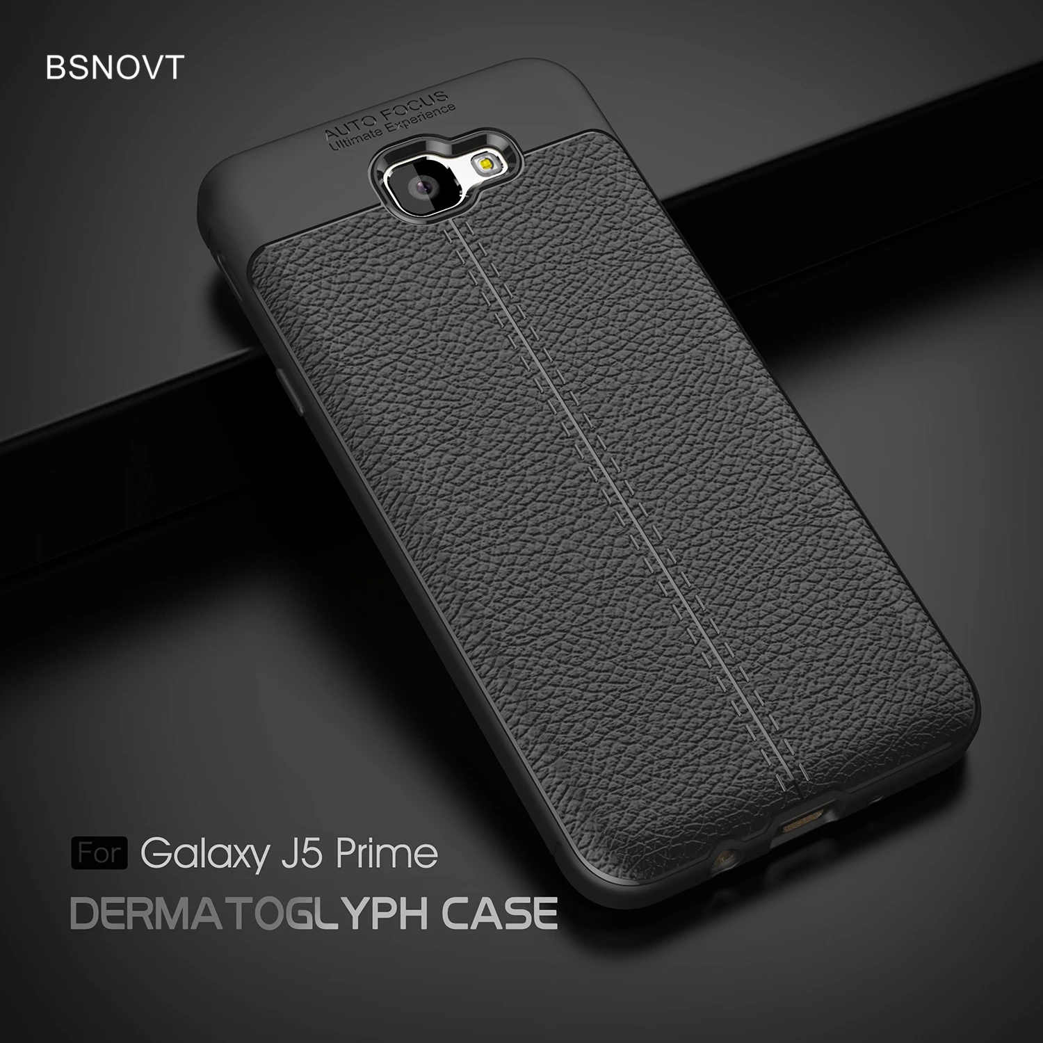 Чехол из силикона и кожи для телефона Samsung Galaxy J5 Prime, ударопрочный.