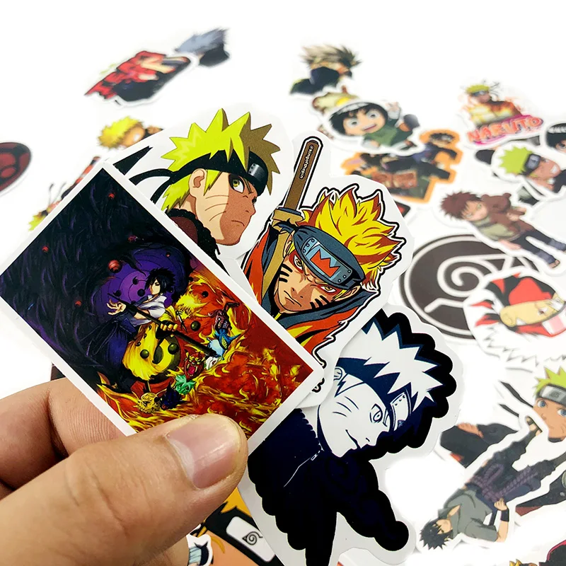 Новые 50 шт. японские анимационные классические стикеры NARUTO для скейтборда гитары мотоцикла Игрушка багаж DIY граффити наклейки