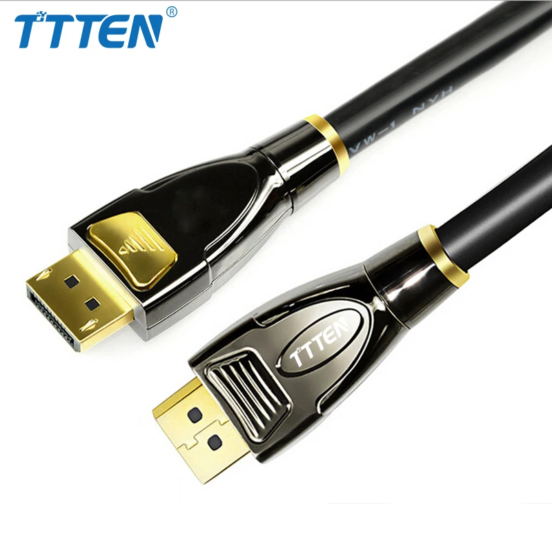 TTTEN display port DP Male To кабель позолоченный 4K 1 2 м 3 5 для монитора ПК проектор ноутбука