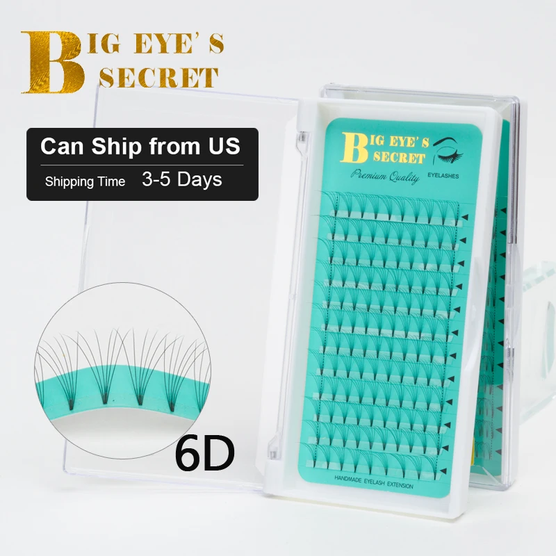 

Ресницы для наращивания с коротким стержнем Big Eye's Secret 6D