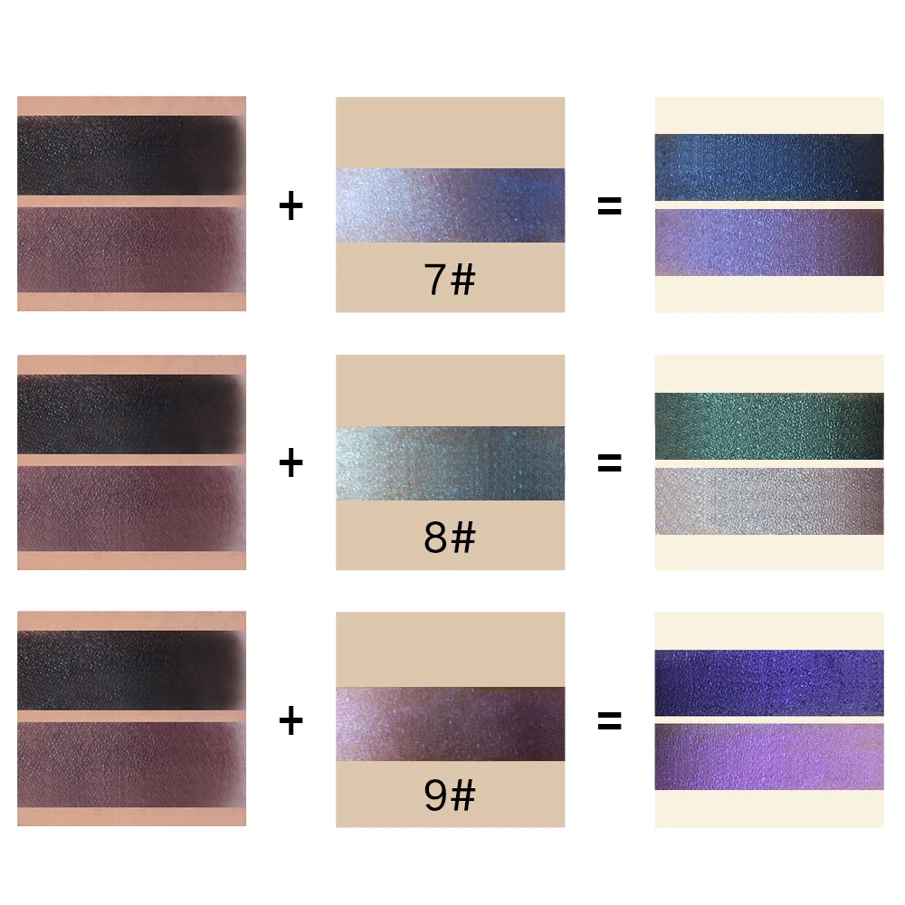 UCANBE Duochrome Laser Polarized Eye Shadow Makeup Palette High-shine Glitter Highlighter Shimmer Brilliant Eyeshadow Powder