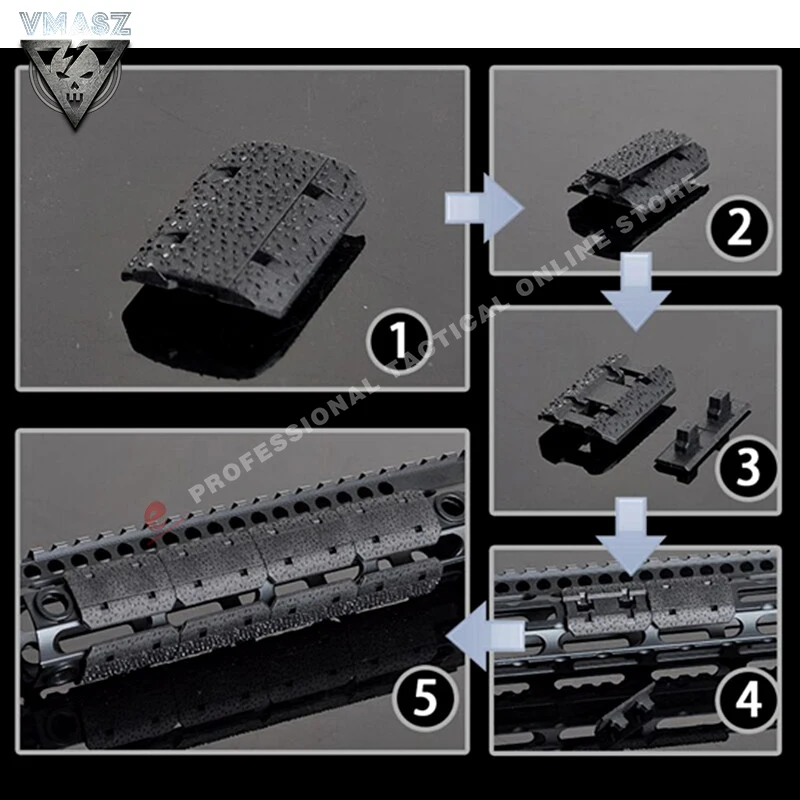 VMASZ 12 шт. тактические Чехлы Mlok типа 2 для рельсов eMag Pul Тип M lok слот система