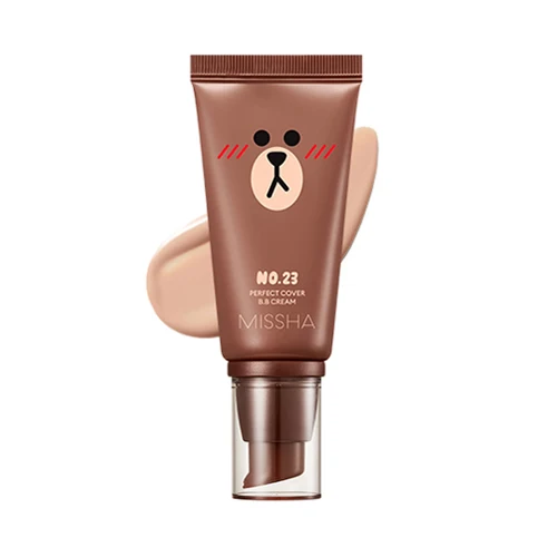 23 Natural Beige MISSHA линия друзья Edition Perfect Cover BB крем 50 мл SPF42 PA+++ CC крем 30 мл консилер Foundation ню макияж BB крем - Цвет: 23 Natural Beige