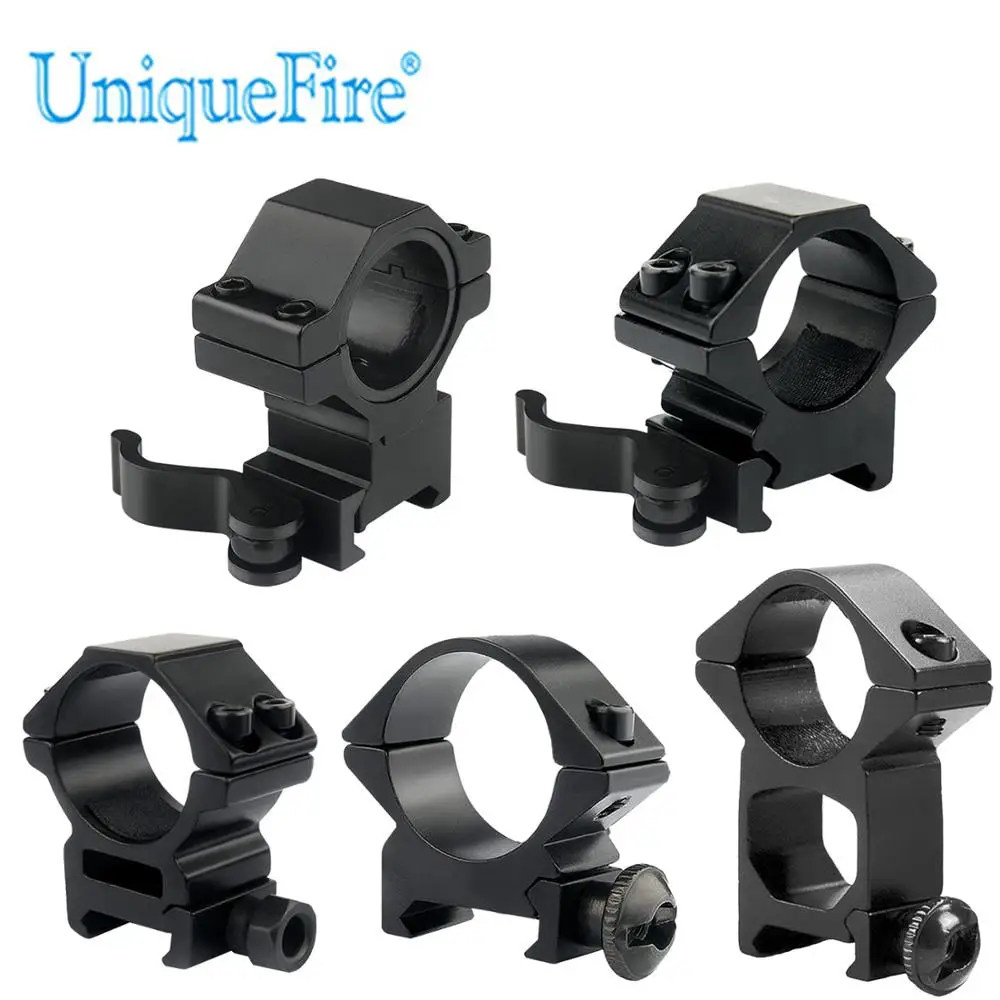 UniqueFire QD 25,4 мм/30 мм кольцо с возможностью монтирования Высокий/низкий профиль 20 мм ласточкин хвост Пикатинни Weaver рейку алюминиевый боевой держатель