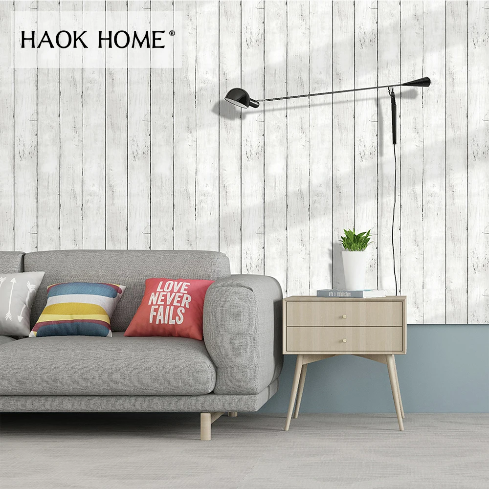 HaokHome искусственная кожура и палочка деревянная панель обои самоклеющиеся для