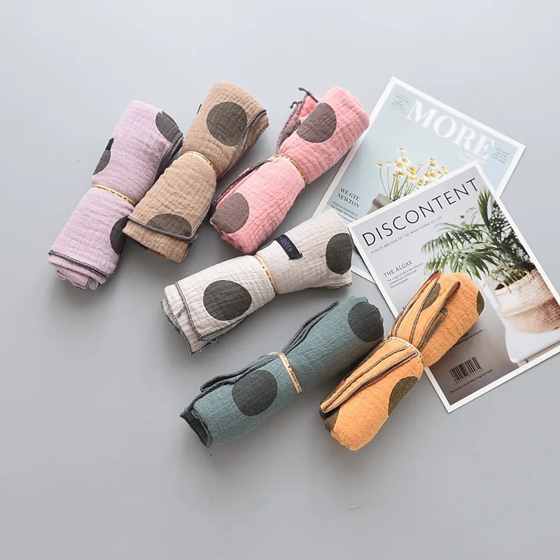Children's cotton scarf 18 years autumn and winter big wave point warm |