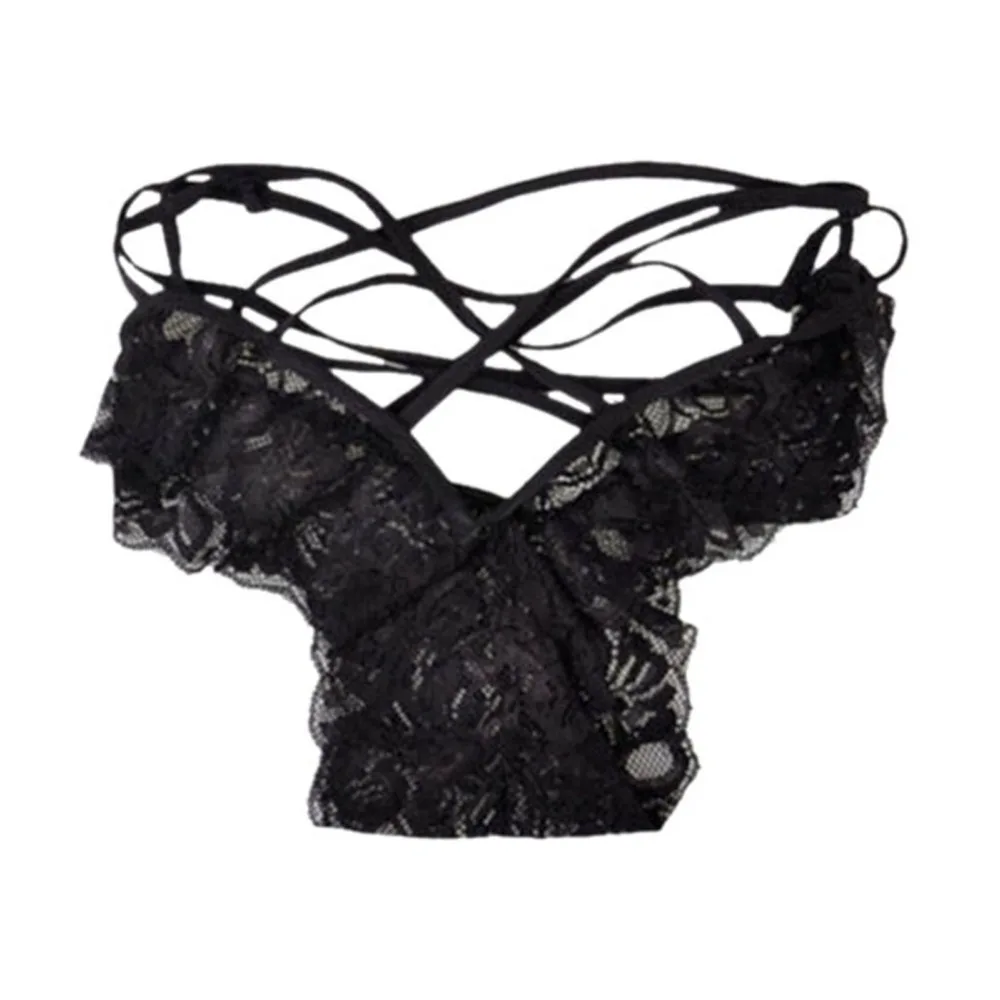 

2018 Hot sales Sexy Woman Lace Sleepwear Halter Underwear Lingerie G-string Black Red D1 New Style