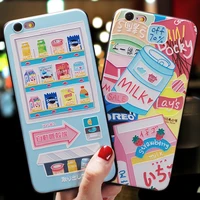 japanese cartoon vending machine delicious snack emboss case for iphone xs max for xr xs x cover for iphone 6 6s 7 8 plus case