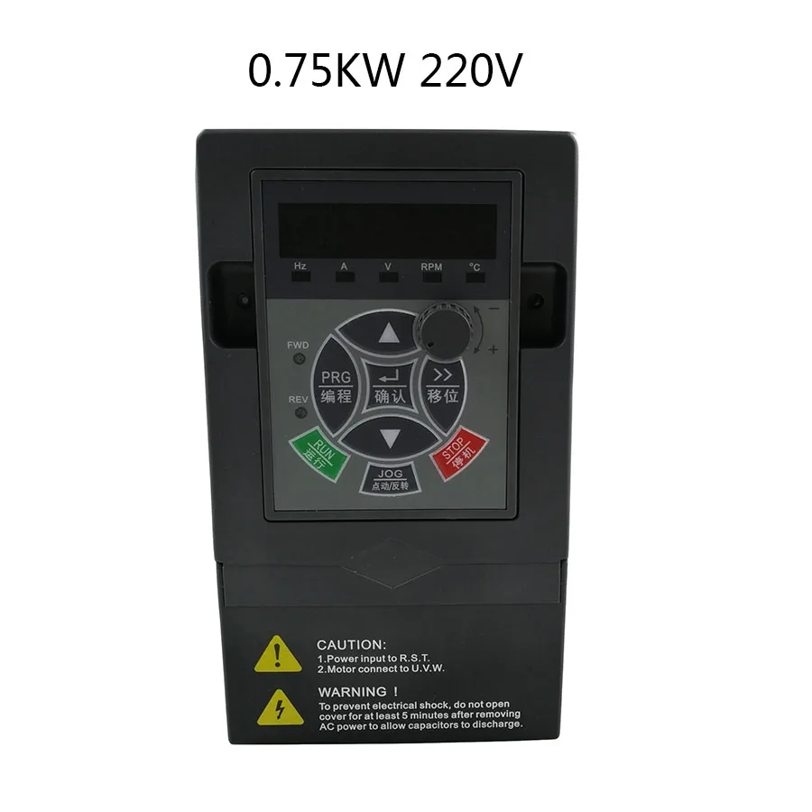 black 0.75KW Универсальный преобразователь частоты с одним доступом 220 кВт 4 кВт в VFD 3 фазы выход преобразователь частоты Регулируемая скорость - Цвет: black 0.75KW