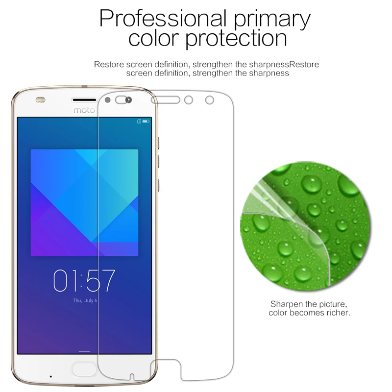 Для Moto Рола Z2 играют защитную пленку из 2 предметов Nillkin Высокое прозрачная пленка