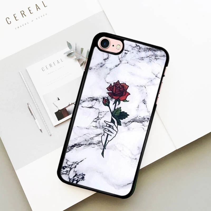 Fashion Flower Case For iPhone 7 8 Plus XS Max XR Women Rose Floral Phone X 6 6S 5 SE TPU Shell Cover | Мобильные телефоны и