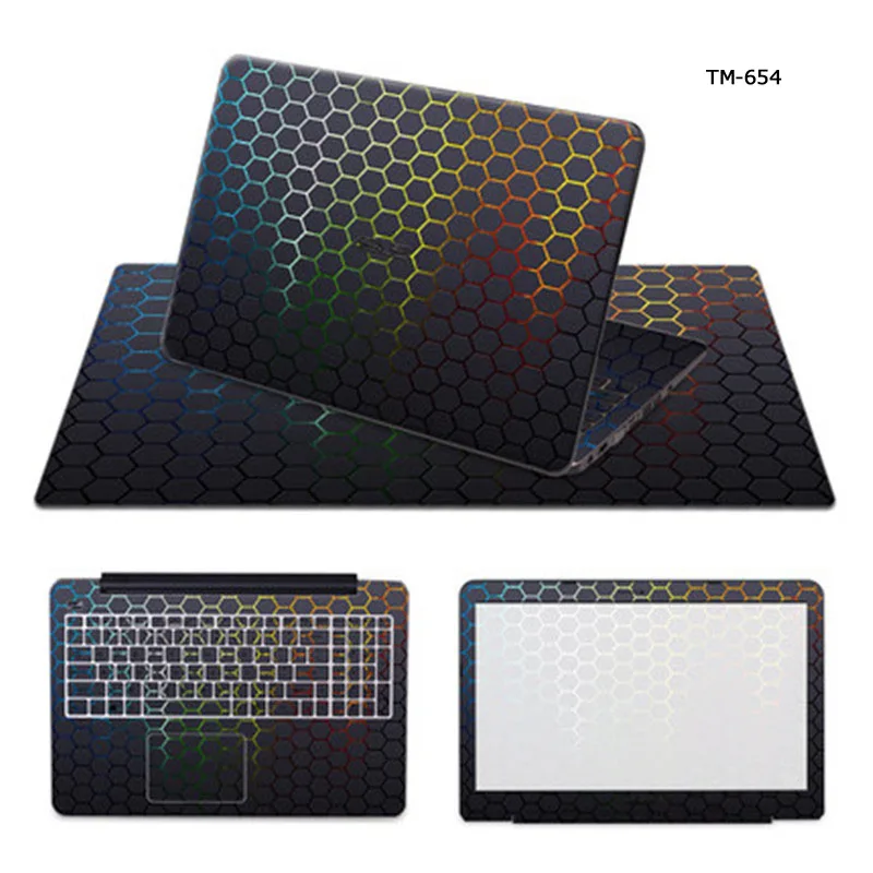 3 х сторон ноутбук кожи Тетрадь Стикеры защиты компьютера наклейка с 570*330 мм Мышь