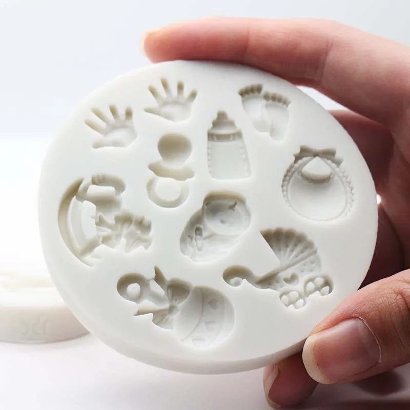 

Baby Shower Decorations Chocolate Fondant Silicone Mold Cake Tools Girl First Birthday Party Decorations Kids Party Decoration