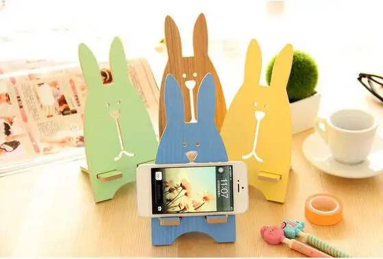Держатель для мобильного телефона с кроликом джейлбрейком Корейский Деревянный