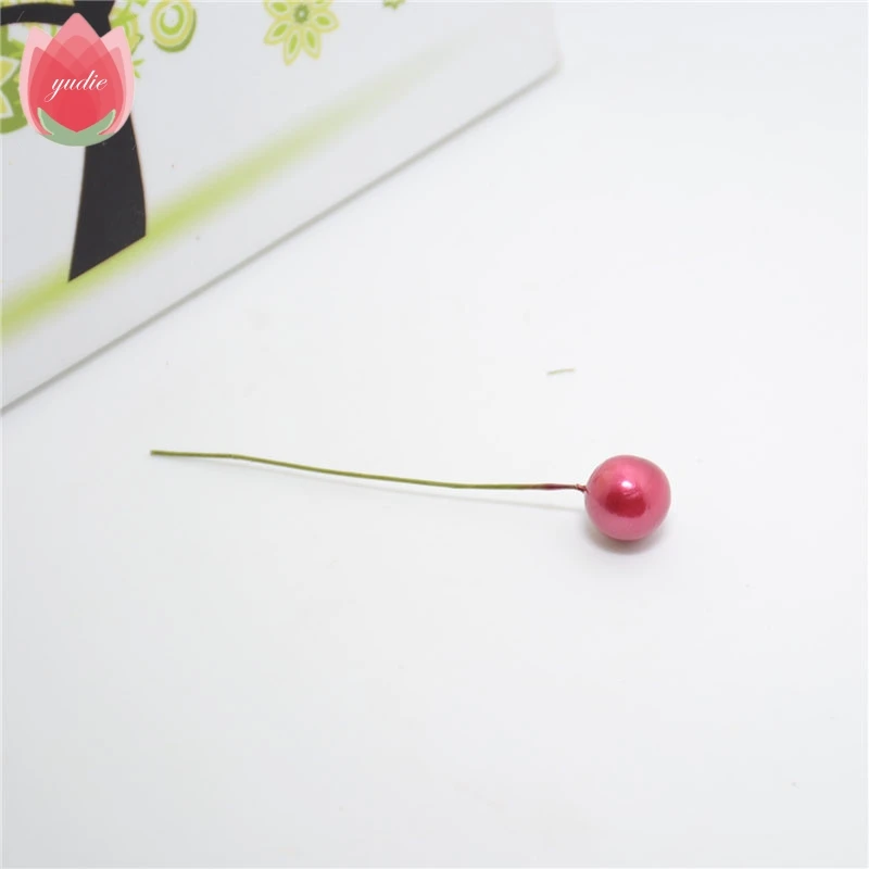 Rose Red 40 шт пластиковые жемчужные искусственная тычинка ягода цветок для украшения свадьбы DIY Скрапбукинг декоративный венок pittil цветы - Цвет: Rose Red