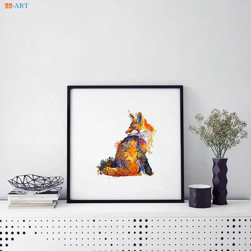 Современная Настенная животная Картина на холсте без рамки с изображением