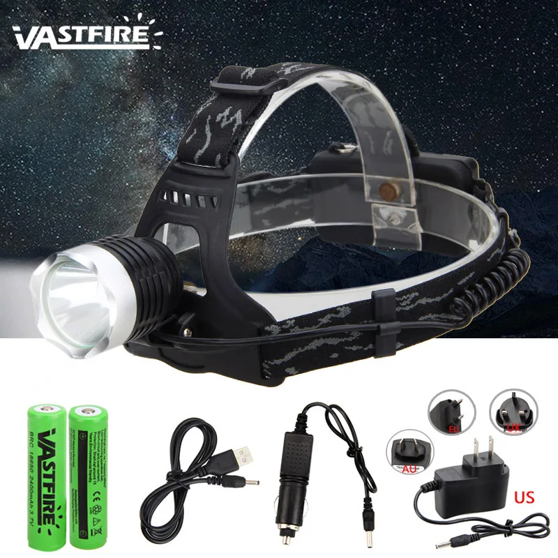 

USB Rechargeable 1000 Lumen XM-L T6 LED Headlamp 10W Headlight 200M Irradiation Distance Head light Lamp Flashlight Torch