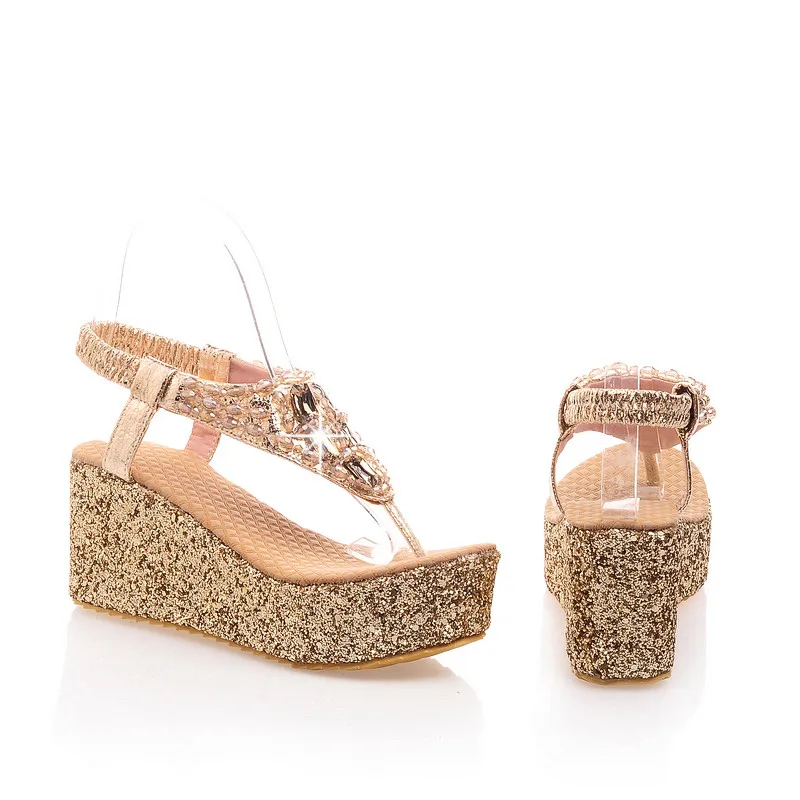 Женские летние сандалии с кристаллами размеры 34 46|Боссоножки и сандалии| |