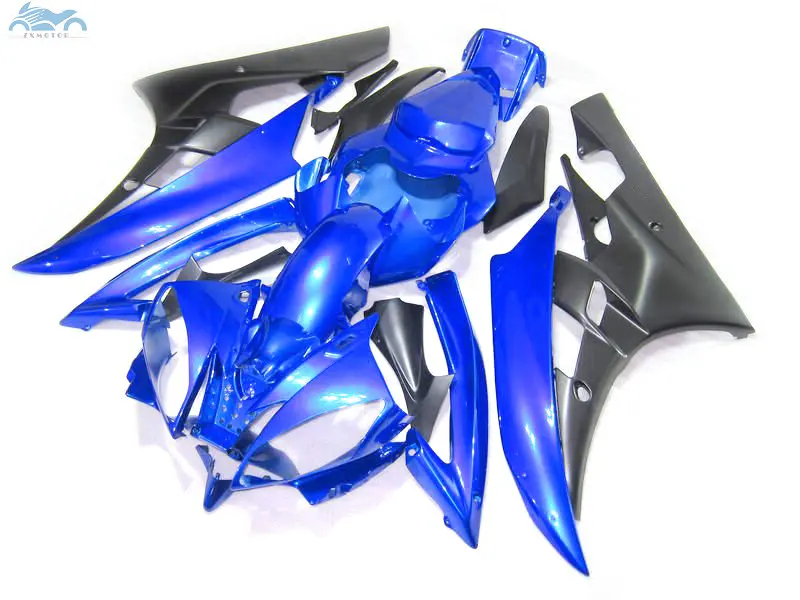Бесплатный пользовательский комплект обтекателей для YAMAHA R6 YZFR6 2006 2007 YZF 06 07 синие