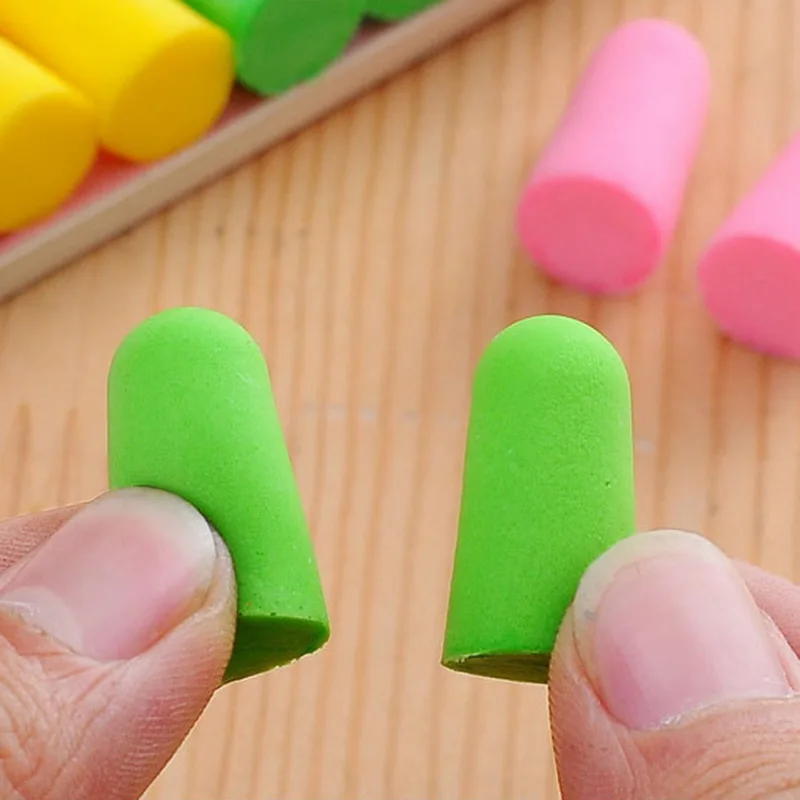 1 пара мягких поролоновых колпачков для сна шумоподавляющая пробка из пены