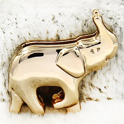 Elephant Gold YUKAM ползунки ювелирные изделия кристалл семья солнце кактус Краб слон лошадь насекомое бабочка горка Шарм хранитель для изготовления сетчатого браслета - Окраска металла: Elephant Gold