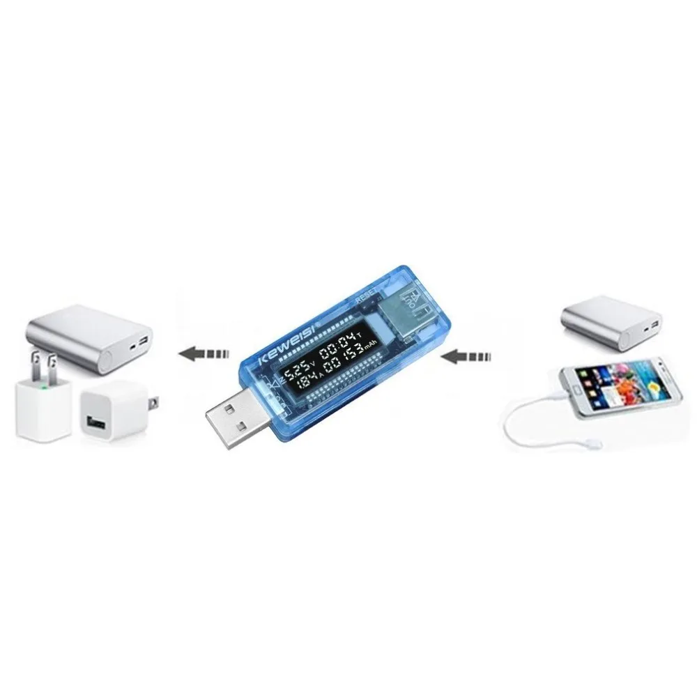 USB тестер для аккумуляторов вольтметр внешний аккумулятор диагностика тока