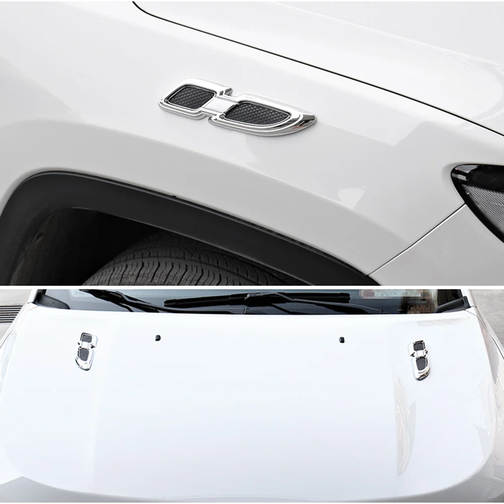 2 шт. хромированные акулы жабры воздушный поток вентиляционный щиток на крыло