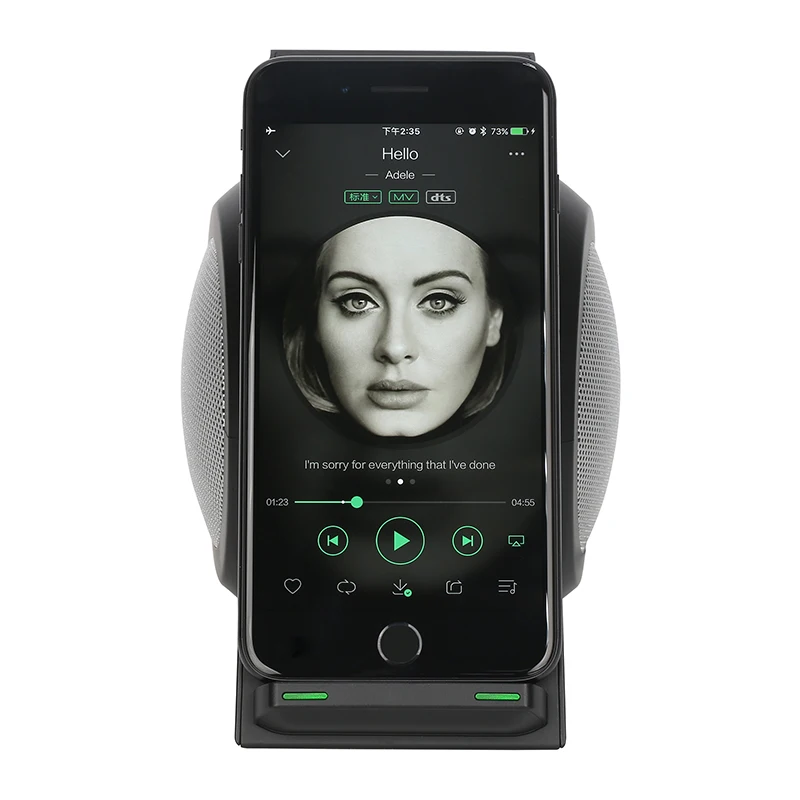 Беспроводное зарядное устройство Bluetooth динамик 9 В 3A Беспроводная Быстрая
