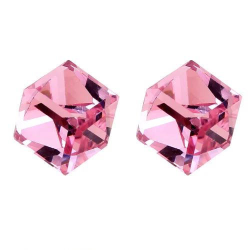 Btime Мода 5 цветов Cube Кристаллы серьги для Для женщин Стад кристаллы Swarovski