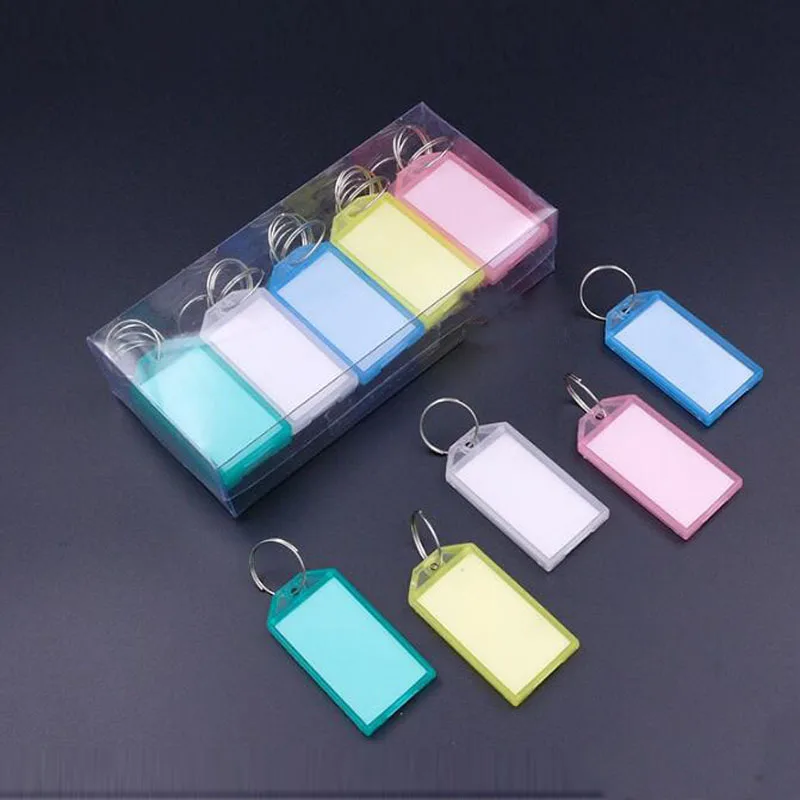 Новинка 50 шт. разные цвета пластиковые заготовки для ключей кольцо сделай сам
