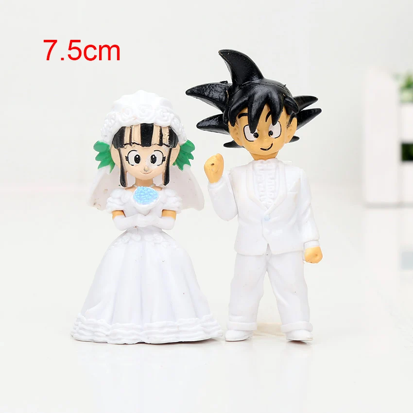 2 шт./компл. Dragon Ball Z с рисунком из аниме «Драконий жемчуг зет» Чичи свадебные фигурки Фос DWC7 игрушечных пластиковых экшн фигурок из 11 см Фигурки