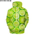 Зеленая оранжевая толстовка с 3D принтом, Мужская и Женская толстовка с капюшоном, уличная Толстовка с принтом, спортивный костюм, уличная одежда, пуловер, пальто, маленькая свежая