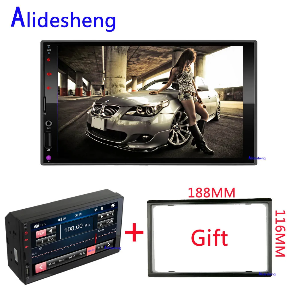 2 din автомагнитола 7 &quotHD сенсорный экран USB SD (TF) карта AUX Bluetooth Автомобильный