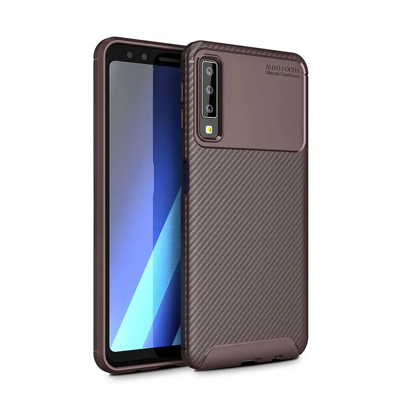 Чехол для samsung a6 a7 a8 plus a9 a6s a8s задняя крышка на galaxy a, 6, 7, 8, 9, s 6a 7a 8a 9a a6plus a8plus coque ударопрочный чехол-накладка из ТПУ - Цвет: Коричневый