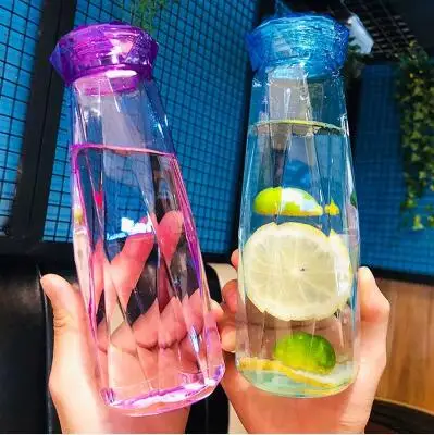 Хрустальная бутылка для воды, креативные бутылки, чашка, бутылка с драгоценными камнями, дорожная бутылка, прозрачная стеклянная бутылка для сока воды для женщин