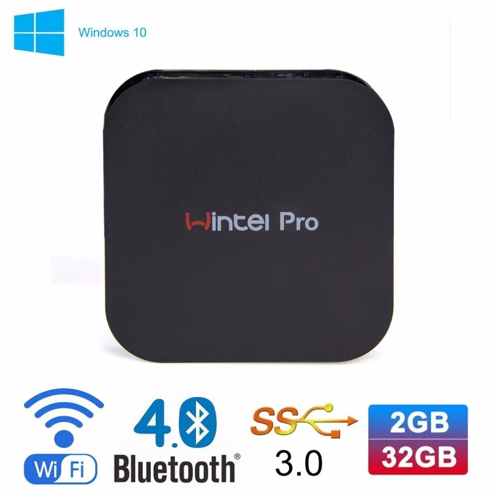 ТВ приставка W8 Pro 32gb мини ПК и ТВ приставка четырехъядерный Atom Z8350 для ОС Windows 10 Поддержка Tf карты Hdmi