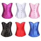 Корсет под грудью со стальными косточками, черный сексуальный женский бюстье на шнуровке, нижнее белье большого размера, S-6XL костюм