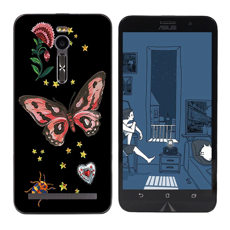 Soft Silicone Cover Case for ASUS Zenfone 2 ZE551ML ZE550ML Character Printing Phone Zenfone2 |