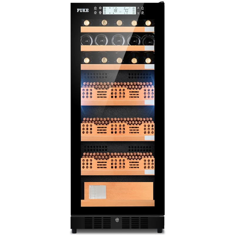 FUKE cigar cabinet humidor led light Cooler Humidor Cabinet Wine Cigar FK-48CW2 |
