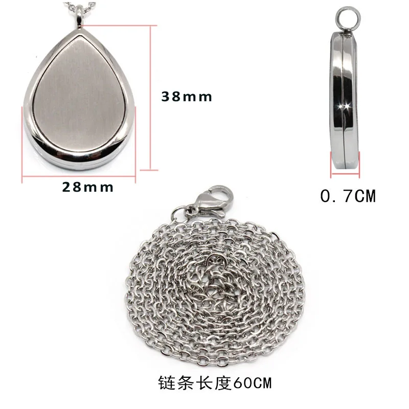 Цветочный дизайн 28*38 мм в форме капли воды диффузор эфирного масла медальон