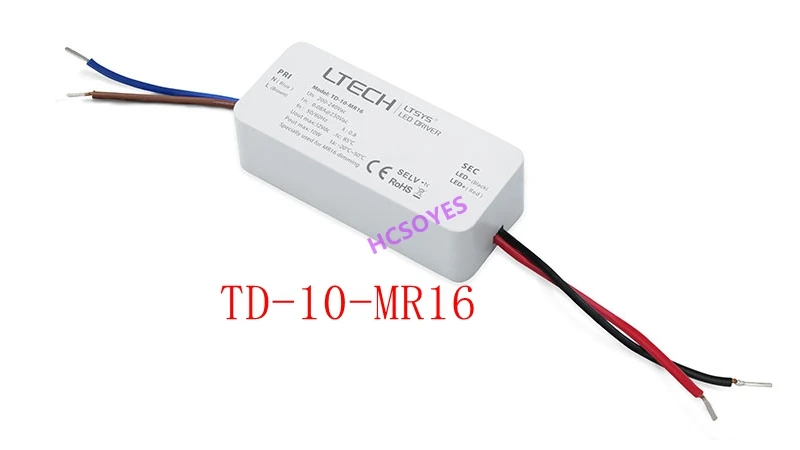LTECH симисторное затемнение драйвер TD 10 MR16 200 240 В вход выход 0 Вт 12 постоянного тока